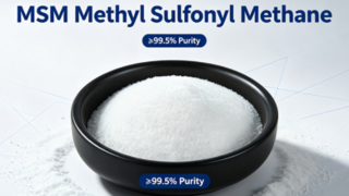 Contrasto delle dimensioni delle particelle di polvere di dimetilsulfone MSM | Maglia 20-40 e maglia 60-80
